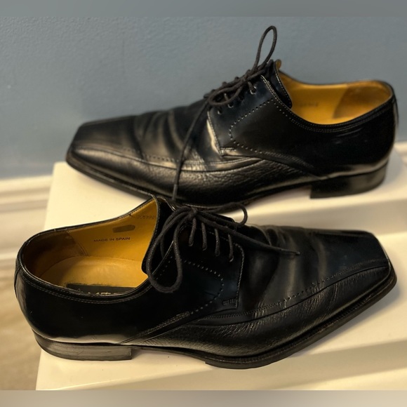 Mezlan Mens Black Leather Lace Up Shoes in Great Condition!! - Picture 6 of 12